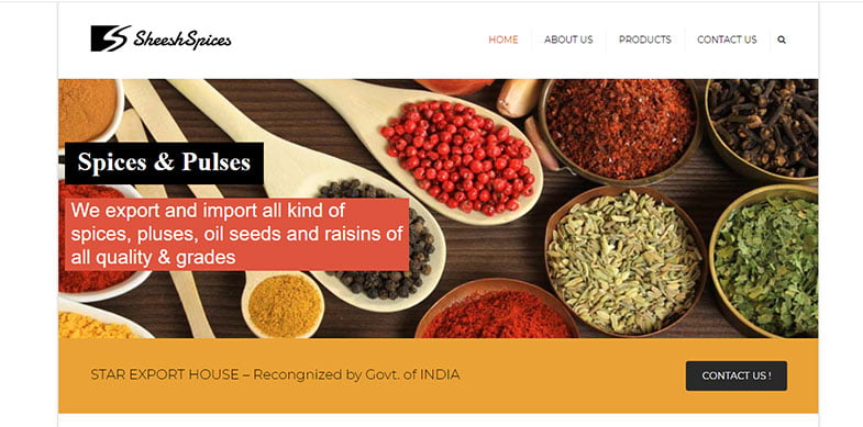 Sheesh Spices | Parshva Web Solutions